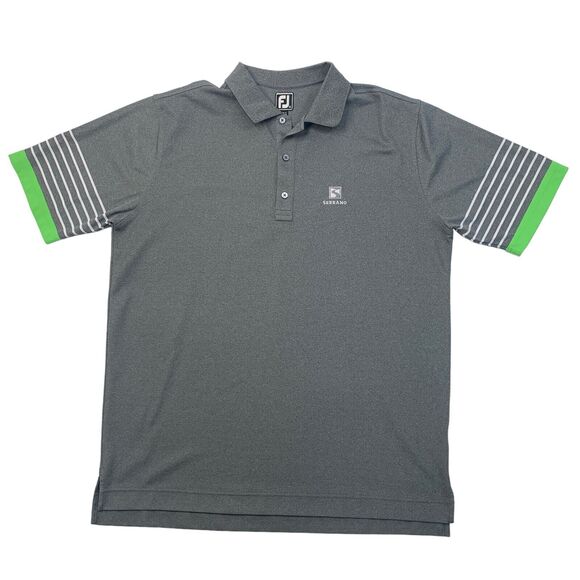 FootJoy Golf Shirt Mens 2XL XXL Athletic Fit Graphite High Low Hem Performance - Picture 1 of 10